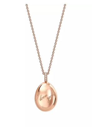 Fabergé 18kt rose gold Fabergé Essence I Love You egg pendant - Pink