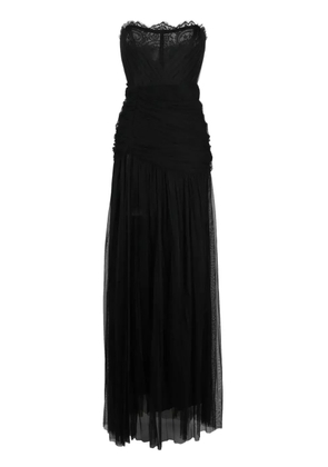 Ana Radu corset-style draped maxi dress - Black
