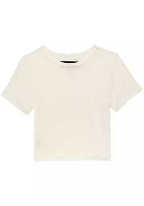 Purple Brand logo-embroidered cotton T-shirt - White