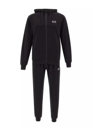 Ea7 Emporio Armani zip-up tracksuit set - Black