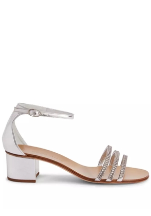 Giuseppe Zanotti Martha 40mm metallic-effect sandals - Silver