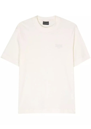 Emporio Armani rubberised-logo T-shirt - Neutrals