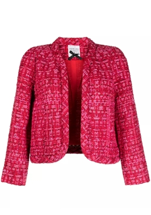 Edward Achour Paris cropped tweed jacket - Red