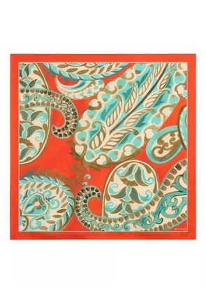ETRO paisley silk scarf - Orange