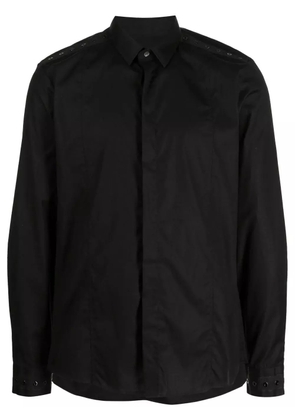 LES HOMMES eyelet-embellished shirt - Black