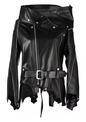 Junya Watanabe belted leather jacket - Black