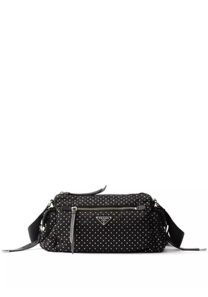 Prada studded Re-Nylon shoulder bag - Black
