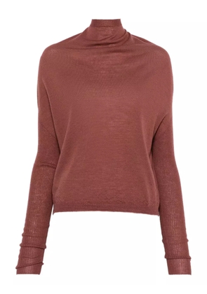 Rick Owens high-neck ribbed top - Pink