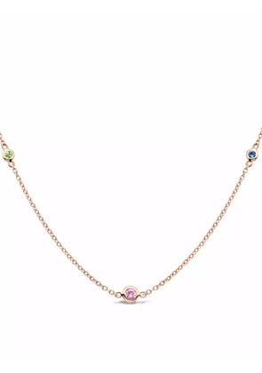 Pragnell 18kt rose gold Sundance rainbow sapphire necklace - Pink