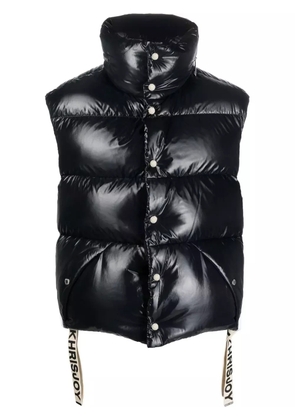 Khrisjoy logo-drawstring down gilet - Black