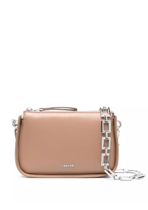 Calvin Klein logo-lettering cross body bag - Neutrals