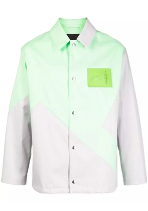 A-COLD-WALL* geometric panelled shirt - Green