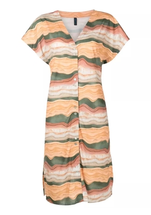 Lygia & Nanny Artemis abstract-print midi dress - Brown