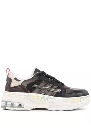 Premiata Drake logo-patch sneakers - Brown