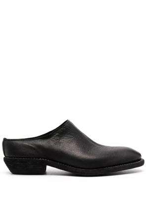 Guidi slip-on leather mules - Black