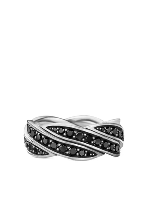 David Yurman sterling silver DY Helios diamond band ring (9mm)