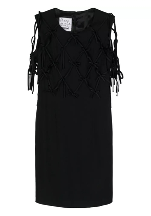 Moschino Pre-Owned 2000s bow-detail cady midi dress - Black