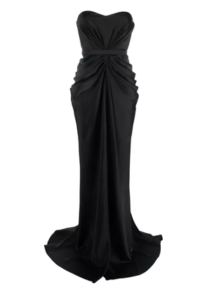 Ana Radu ruched strapless gown - Black