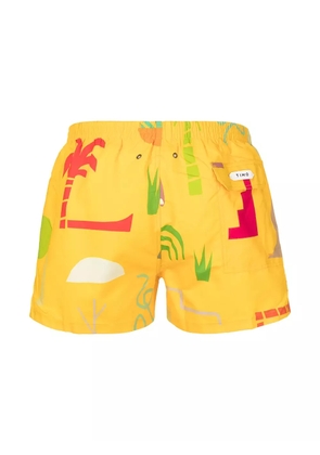 Timo Trunks Hawaii swim shorts - Yellow