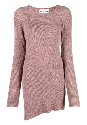 REMAIN mélange-knit asymmetrical jumper - Purple