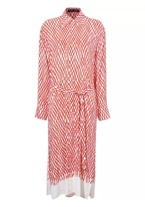 Proenza Schouler Bailey abstract-print midi dress - Red