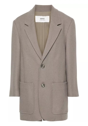 AMI Paris single-breasted coat - Neutrals