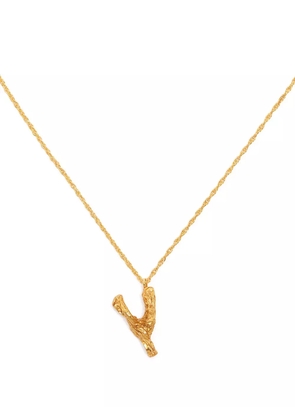 LOVENESS LEE Y alphabet pendant necklace - Gold