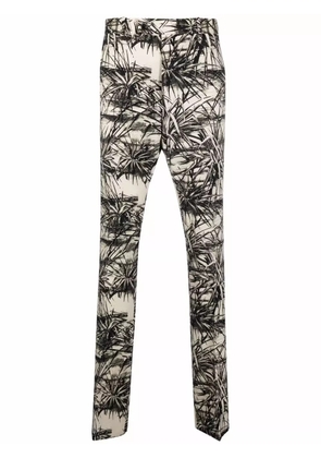 AMIRI graphic-print flared trousers - Neutrals