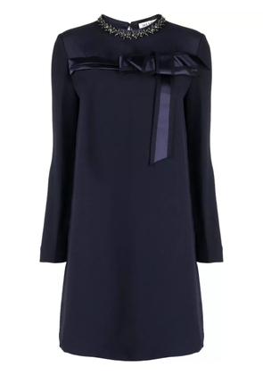 Dice Kayek crystal-embellished silk minidress - Blue