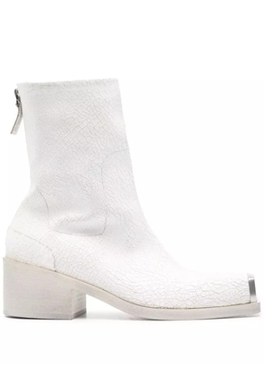 Marsèll metal-toecap crinkled boots - White