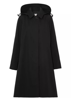 Burberry gabardine hooded car coat - Black