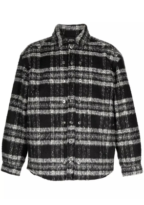 Y/Project textured stripe-pattern shirt jacket - Black