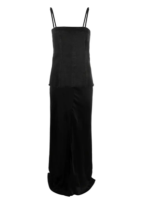 Blumarine layered sleeveless maxi dress - Black