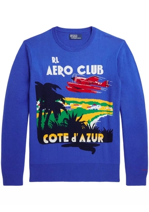 Polo Ralph Lauren intarsia-knit cotton jumper - Blue