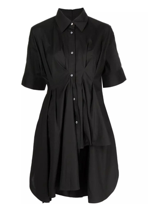 JNBY short-sleeve asymmetric mini dress - Black