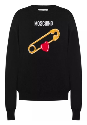 Moschino intarsia-knit virgin wool jumper - Black