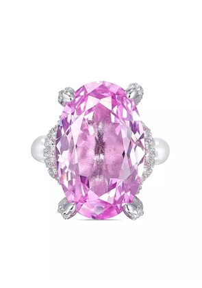 Anabela Chan 18kt white gold pink sapphire cocktail ring