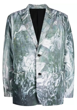 Doublet abstract-print single-breasted blazer - Green