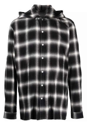 Mostly Heard Rarely Seen gradient-effect scarf-detail shirt - Black