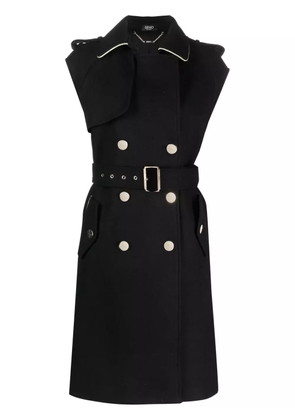 LIU JO double-breasted sleeveless coat - Black