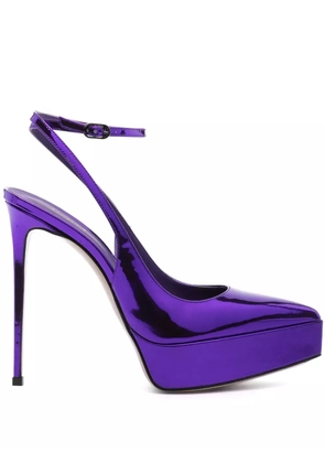 Le Silla Uma 140mm platform pumps - Purple