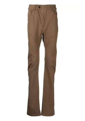 11 By Boris Bidjan Saberi straight-leg off-centre trousers - Brown