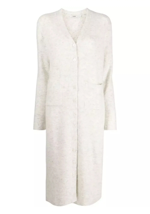 b+ab brushed-effect fine-knit cardigan - Grey