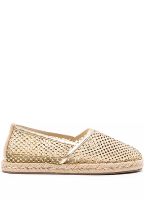 Le Silla Gilda rhinestone-embellished espadrilles - Gold