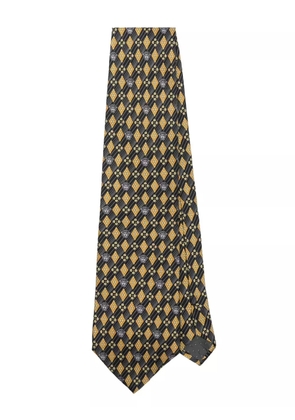 Versace Pre-Owned 1990s Medusa Head-print silk tie - Grey