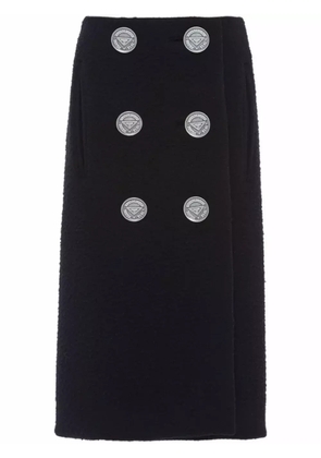 Prada button-detail midi skirt - Black
