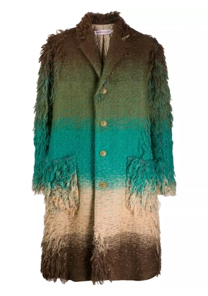 Walter Van Beirendonck Pre-Owned 2011/12's Hand On Heart degradé coat - Green