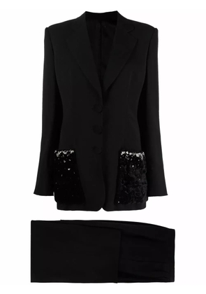 Gianfranco Ferré Pre-Owned 1990s panelled pockets two-piece suit - Black