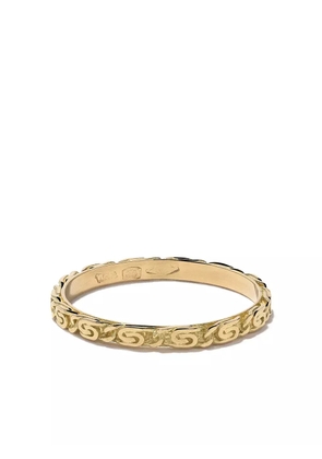 Wouters & Hendrix Gold 18kt yellow gold Snail Diamond Chain ring