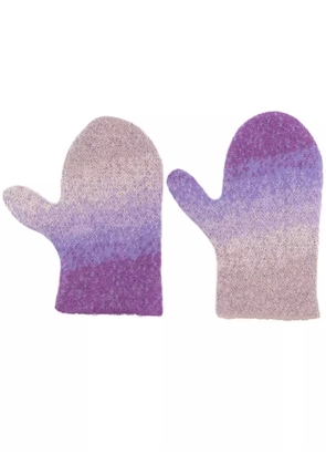 ERL gradient-effect knitted gloves - Purple